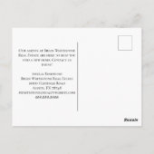 Stylish Unique Black Real Estate Agent Briefkaart (Achterkant)