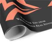 Stylish Unique Black Real Estate Agent Cadeaupapier (Rol Hoek)