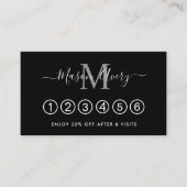 Stylish Unique Black Real Estate Agent Klantenkaartje (Voorkant)