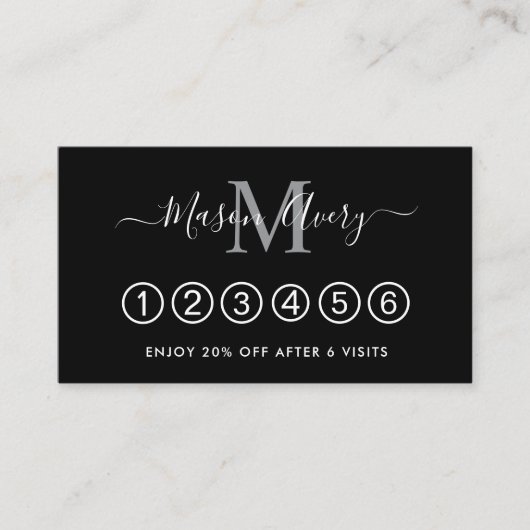 Stylish Unique Black Real Estate Agent Klantenkaartje (Voorkant)