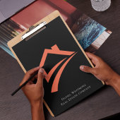 Stylish Unique Black Real Estate Agent Klembord