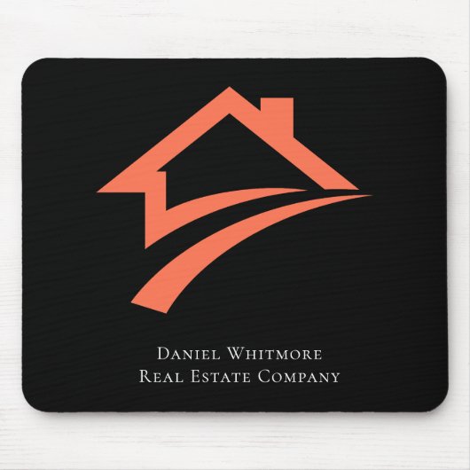 Stylish Unique Black Real Estate Agent Muismat (Voorkant)