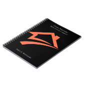 Stylish Unique Black Real Estate Agent Notitieboek (Linkerzijde)