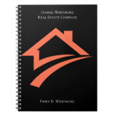 Stylish Unique Black Real Estate Agent Notitieboek (Voorkant)
