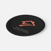 Stylish Unique Black Real Estate Agent Papieren Bordje (Gekanteld)