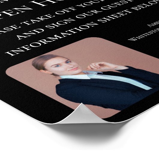 Stylish Unique Black Real Estate Agent Poster (Hoek)