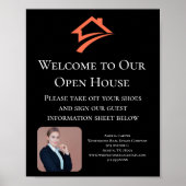 Stylish Unique Black Real Estate Agent Poster (Voorkant)