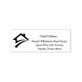 Stylish Unique Black Real Estate Agent Rubberstempel (Afrduk)