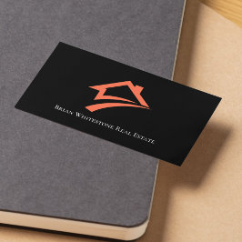 Stylish Unique Black Real Estate Agent Visitekaartje