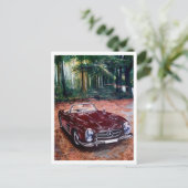 Stylish Unique Vintage Retro car Postcard Briefkaart (Staand voorkant)