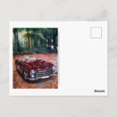 Stylish Unique Vintage Retro car Postcard Briefkaart (Achterkant)