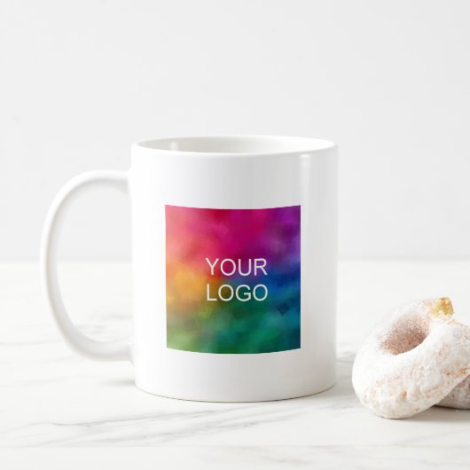 Stylish Upload Your Logo Here Promotional Brand Koffiemok (Met donut)