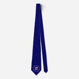 Stylish USA AMERICAN Blue Monogram Stropdas