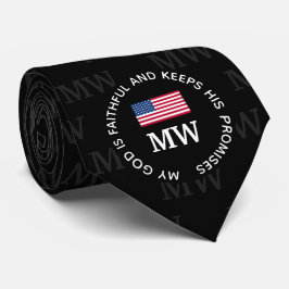 Stylish USA AMERICAN Monogram Stropdas