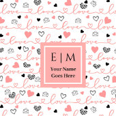 Stylish Valentine Bath Towel Love Text Lettering Bad Handdoek