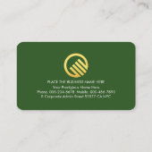 Stylish Vertical Green Line Private Enterprise Visitekaartje (Achterkant)