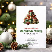 Stylish Victorian Christmas gifts party invite Kaart