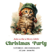 Stylish Victorian Christmas gifts party invite Kaart