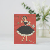 Stylish Vintage Birthday Card Briefkaart (Staand voorkant)
