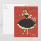 Stylish Vintage Birthday Card Briefkaart (Voorkant / Achterkant)