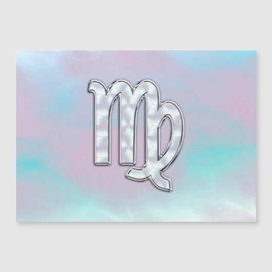 Stylish Virgo Zodiac Sign Nacre Moeder van Pearl (Voorkant)