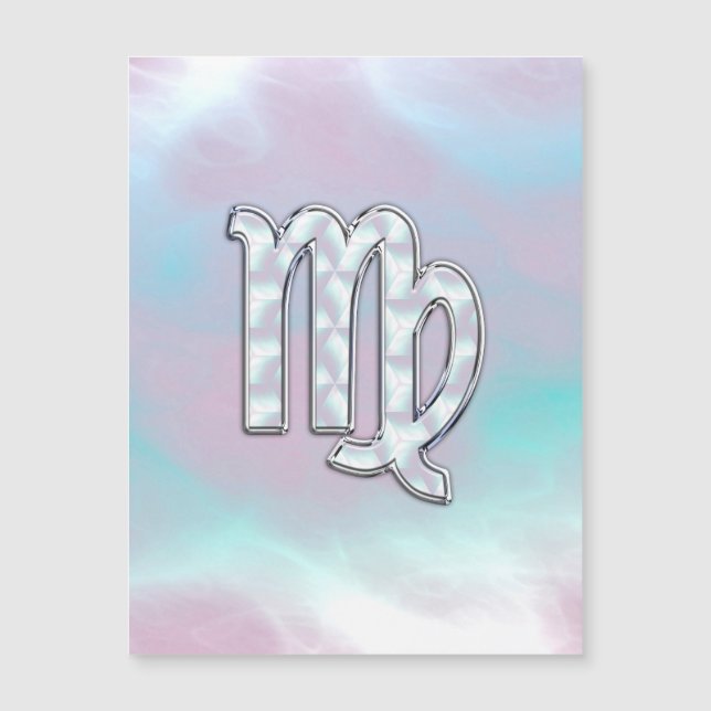 Stylish Virgo Zodiac Sign Nacre Moeder van Pearl (Voorkant)