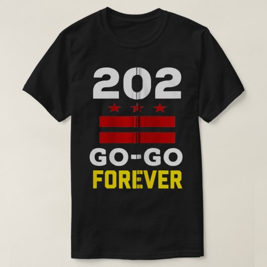 Stylish Washington DC, 202 Go Music Forever gift T-shirt (Design voorkant)