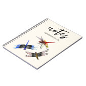 Stylish Watercolor Dragonflies Classic Spiral Notitieboek (Linkerzijde)