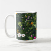 Stylish Watercolor Floral Pattern Koffiemok (Links)