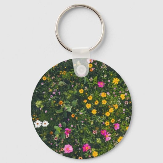 Stylish Watercolor Floral Pattern Sleutelhanger (Voorkant)