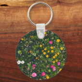 Stylish Watercolor Floral Pattern Sleutelhanger (Achterkant)