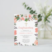 Stylish Waterverf Floral Confirmation Briefkaart (Staand voorkant)
