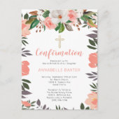 Stylish Waterverf Floral Confirmation Briefkaart (Voorkant)