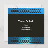 STYLISH WAVES MONOGRAM, Blue Sapphire, Red Burgund Kaart (Achterkant)