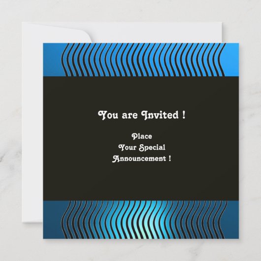 STYLISH WAVES MONOGRAM, Blue Sapphire, Red Burgund Kaart (Achterkant)