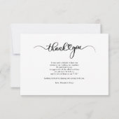 Stylish Wedding Hand-Lettered Photo Bedankkaart (Achterkant)