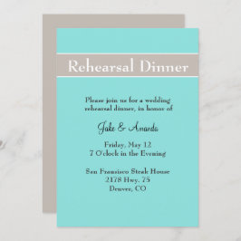 Stylish Wedding Rehearsal Dinner Invitation Kaart