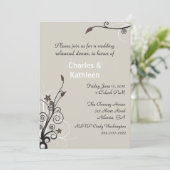 Stylish Wedding Rehearsal Uitnodiging (Staand voorkant)