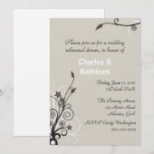 Stylish Wedding Rehearsal Uitnodiging (Voorkant / Achterkant)