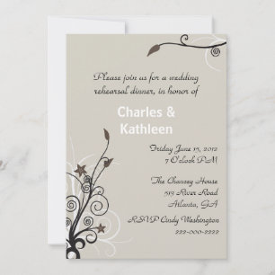 Stylish Wedding Rehearsal Uitnodiging