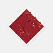 Stylish Wedding Table mini confetti gold Brown Servetten (Hoek)
