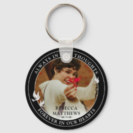 Stylish White Doves Foto & Memorial Keepslag Sleutelhanger