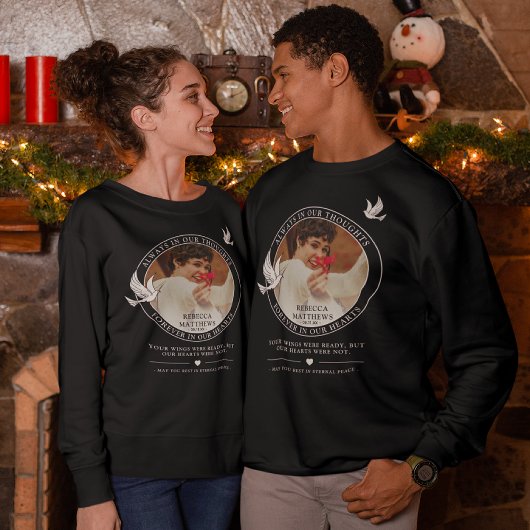 Stylish White Doves Foto & Memorial Tribution Trui