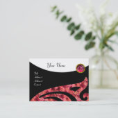 STYLISH WIL 2 MONOGRAM, RODE RUBY, fuchsia roze Visitekaartje (Staand voorkant)