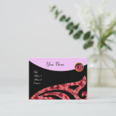 STYLISH WIL 2 MONOGRAM, RODE RUBY, fuchsia roze Visitekaartje (Staand voorkant)