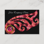 STYLISH WIL 2 MONOGRAM, RODE RUBY, fuchsia roze Visitekaartje (Achterkant)