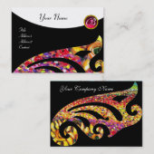 STYLISH WIL 2 MONOGRAM, RODE RUBY, fuchsia Visitekaartje (Voorkant / Achterkant)