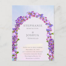 Stylish Wisteria Waterverf Wedding Invitation