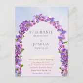 Stylish Wisteria Waterverf Wedding Invitation Briefkaart (Voorkant)