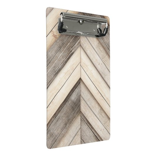 Stylish Wood Chevron Pattern Mini Klembord (Schuin)